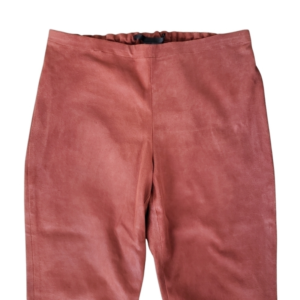 Haider Ackermann Leather Pants Skinny Leg Pull On Style Burnt Orange - Picture 5 of 16